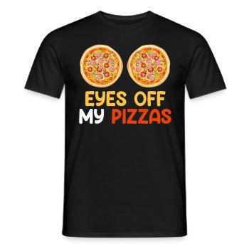 Pizzaïolo lève les yeux sur mes amateurs de pâtisserie de pizzas - T-shirt homme - noir - Devant - AI Model Male 178 light (178cm)