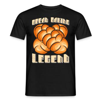 Bread Baker Bread Baking Legend - Men's T-Shirt - black - Front - AI Model Male 178 light (178cm)