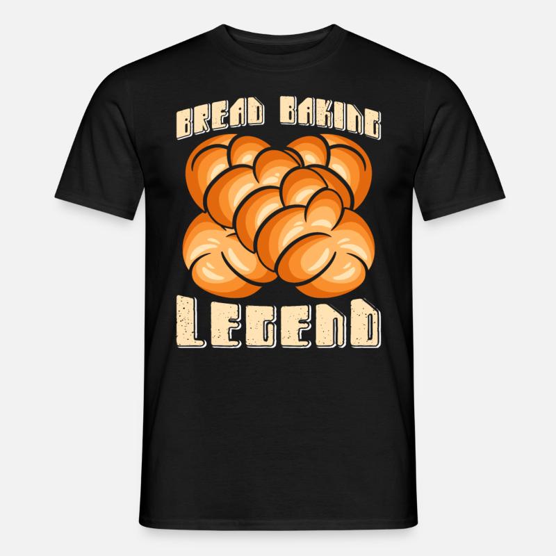Brotbäcker Bread Baking Legend Brotbacken - Männer T-Shirt - Schwarz