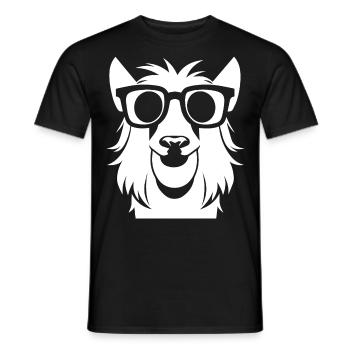 Funny Llama Wearing Sunglasses Cool Llamas - Men's T-Shirt - black - Front - AI Model Male 178 light (178cm)