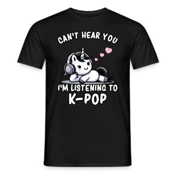 K-Pop KPop Korean Music Unicorn - Men's T-Shirt - black - Front - AI Model Male 178 light (178cm)