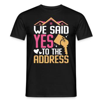 Nous avons dit oui à l’adresse - T-shirt homme - noir - Devant - AI Model Male 178 light (178cm)