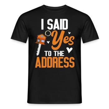 J’ai dit oui à l’adresse - T-shirt homme - noir - Devant - AI Model Male 178 light (178cm)