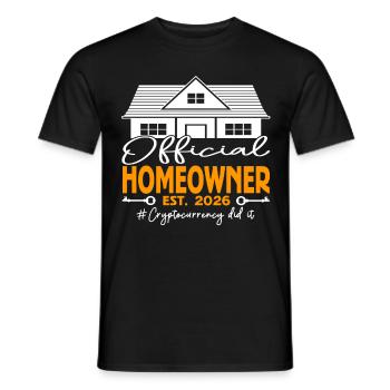 Propriétaire officiel EST.2026 Cryptocurreny Dit It - T-shirt homme - noir - Devant - AI Model Male 178 light (178cm)
