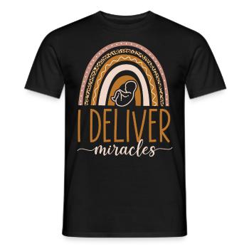 LD Labour And Delivery Nurse - Men's T-Shirt - black - Front - AI Model Male 178 light (178cm)