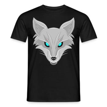 Renard argenté - Design élégant d’amoureux des animaux - T-shirt homme - noir - Devant - AI Model Male 178 light (178cm)