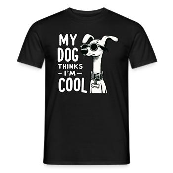 Chien Chien Maman Chien Papa Chien Propriétaire Cool Chien - T-shirt homme - noir - Devant - AI Model Male 178 light (178cm)