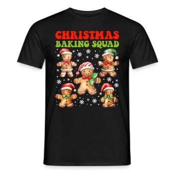 Backfans Christmas Baking Squad Lebkuchen - Männer T-Shirt - Schwarz - Vorne - AI Model Male 178 light (178cm)