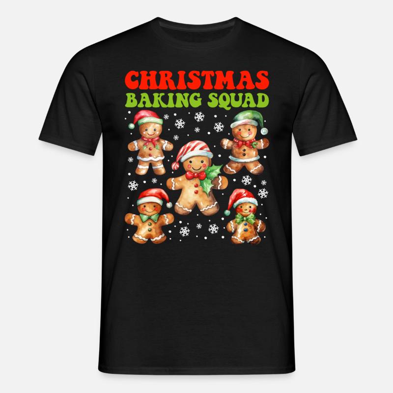Backfans Christmas Baking Squad Gingerbread - Men's T-Shirt - black