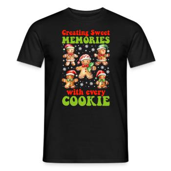 Backfans Creating Sweet Memories with every Cookie - Men's T-Shirt - black - Front - AI Model Male 178 light (178cm)
