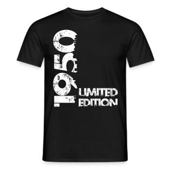 Édition limitée 1950 - T-shirt homme - noir - Devant - AI Model Male 178 light (178cm)