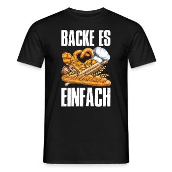 Bake It Easy Bakery Bread Pastry Bread Dough - Men's T-Shirt - black - Front - AI Model Male 178 light (178cm)