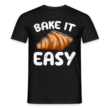 Bake It Easy Croissant Bread Baker Bake - Men's T-Shirt - black - Front - AI Model Male 178 light (178cm)