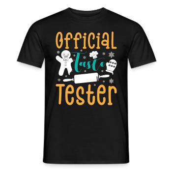 Cookie Official Taste Tester les biscuits de Noël - T-shirt homme - noir - Devant - AI Model Male 178 light (178cm)