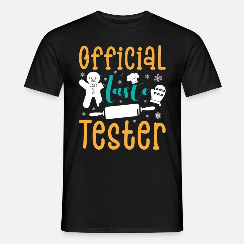 Plätzchen Official Taste Tester Weihnachtsgebäck - Männer T-Shirt - Schwarz