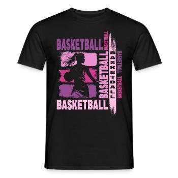 Basket-ball Femme Basketteur Joueur de basket-ball - T-shirt homme - noir - Devant - AI Model Male 178 light (178cm)