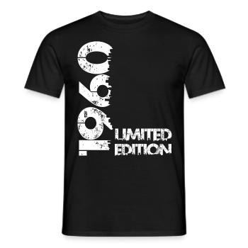Édition limitée 1960 - T-shirt homme - noir - Devant - AI Model Male 178 light (178cm)