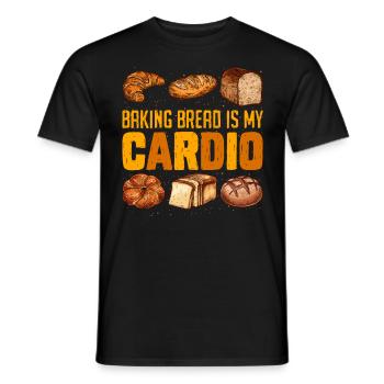 La pâtisserie est mon amateur de boulangerie cardio - T-shirt homme - noir - Devant - AI Model Male 178 light (178cm)