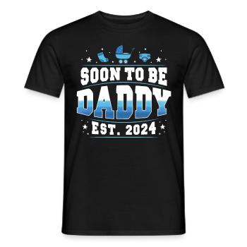 Soon To Be Daddy 2024 - Men's T-Shirt - black - Front - AI Model Male 178 light (178cm)