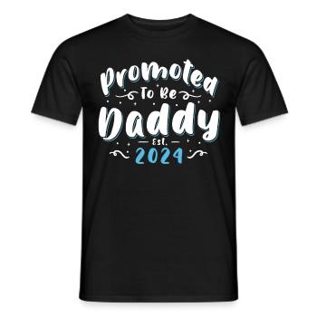 Promoted To Be Daddy EST. 2024 - Men's T-Shirt - black - Front - AI Model Male 178 light (178cm)