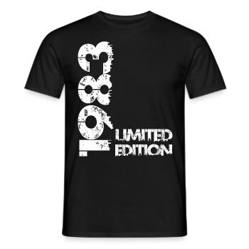 Edition limitée 1983 - T-shirt homme - noir - Devant - AI Model Male 178 light (178cm)