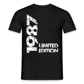 Limited Edition 1987 - Männer T-Shirt - Schwarz - Vorne - AI Model Male 178 light (178cm)