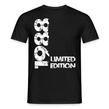 Édition limitée 1988 - T-shirt homme - noir - Devant - AI Model Male 178 light (178cm)