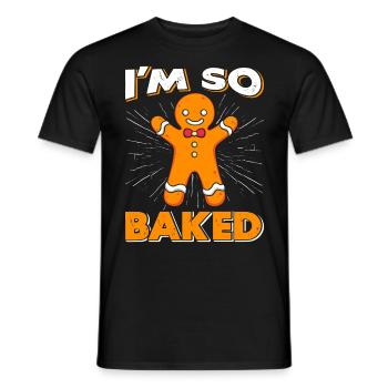 Homme de pain d’épice Je suis tellement cuit Noël - T-shirt homme - noir - Devant - AI Model Male 178 light (178cm)