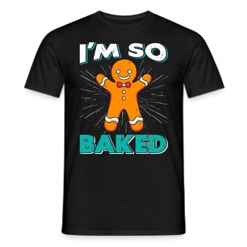Homme de pain d’épice Je suis tellement cuit Noël - T-shirt homme - noir - Devant - AI Model Male 178 light (178cm)