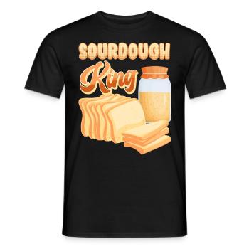 Brotliebhaber Sourdough King Brot Backen - Männer T-Shirt - Schwarz - Vorne - AI Model Male 178 light (178cm)