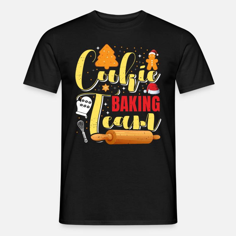 Plätzchen Back Team Weihnachtsgebäck Kekse - Männer T-Shirt - Schwarz