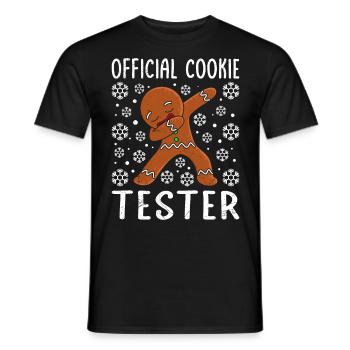 Official Cookie Tester Christmas Cookies - Men's T-Shirt - black - Front - AI Model Male 178 light (178cm)