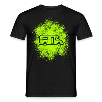 Aire de vie semi-intégrée pour camping-car - T-shirt homme - noir - Devant - AI Model Male 178 light (178cm)