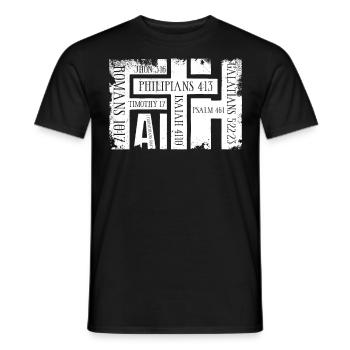Faith Bibelverse Grunge Christliches Geschenk - Männer T-Shirt - Schwarz - Vorne - AI Model Male 178 light (178cm)