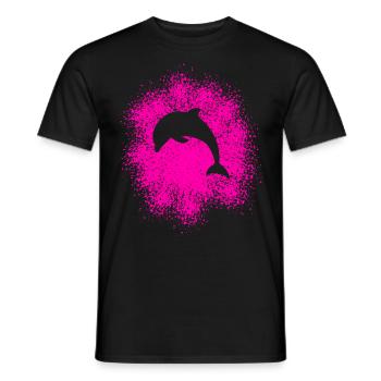 Dolphin - Men's T-Shirt - black - Front - AI Model Male 178 light (178cm)