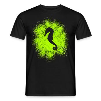 Seepferdchen - Männer T-Shirt - Schwarz - Vorne - AI Model Male 178 light (178cm)