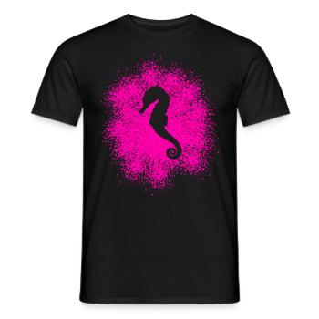 Seepferdchen - Männer T-Shirt - Schwarz - Vorne - AI Model Male 178 light (178cm)