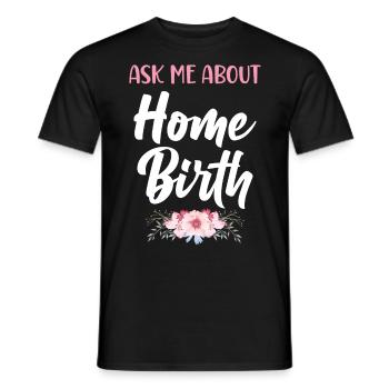 Infirmière spécialisée dans le travail et l’accouchement - T-shirt homme - noir - Devant - AI Model Male 178 light (178cm)