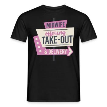 Nurse Midwife Birth Worker Midwife - Men's T-Shirt - black - Front - AI Model Male 178 light (178cm)