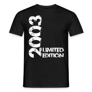 Édition limitée 2003 - T-shirt homme - noir - Devant - AI Model Male 178 light (178cm)