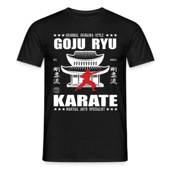 conception d’arts martiaux Gojo-Ryu cool avec kanji - T-shirt homme - noir - Devant - AI Model Male 178 light (178cm)