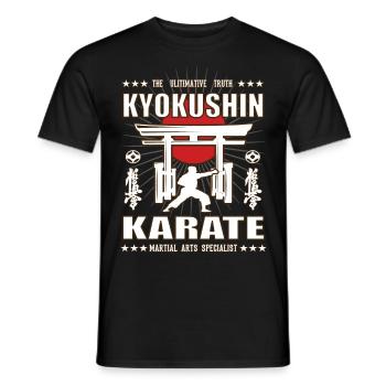 coole Kyokushin Kampfsport Design mit Kanji - Männer T-Shirt - Schwarz - Vorne - AI Model Male 178 light (178cm)