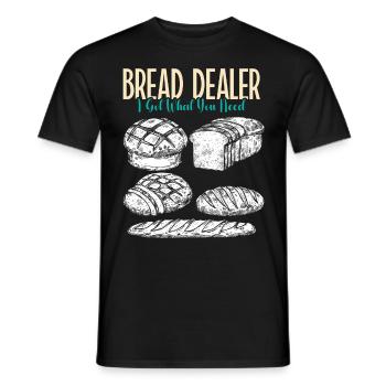 Brotbäcker Bread Dealer Backstube Backfans Brot - Männer T-Shirt - Schwarz - Vorne - AI Model Male 178 light (178cm)