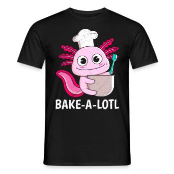 Bread Lover Bakealotl Bread Baking Bread Dough - Men's T-Shirt - black - Front - AI Model Male 178 light (178cm)