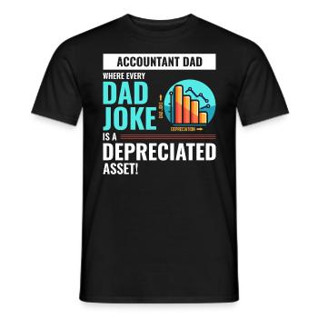 Buchhalter Papa Witz abgeschriebener Vermögenswert Vatertag - Männer T-Shirt - Schwarz - Vorne - AI Model Male 178 light (178cm)