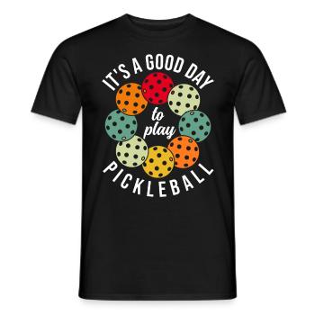 Pickleball, It's A Good Day To Play Pickleball - Männer T-Shirt - Schwarz - Vorne - AI Model Male 178 light (178cm)