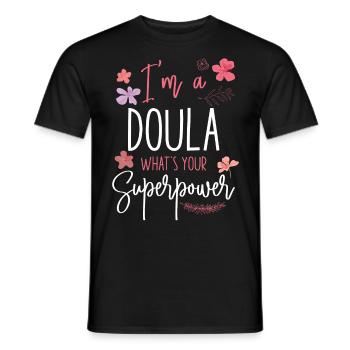 Doula accoucheuse Je suis une doula - T-shirt homme - noir - Devant - AI Model Male 178 light (178cm)