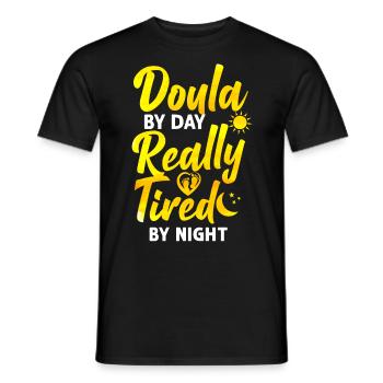 Doula Birth Worker Doula By Day - Men's T-Shirt - black - Front - AI Model Male 178 light (178cm)
