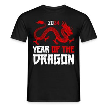 Année du Dragon 2024 Nouvel An chinois - T-shirt homme - noir - Devant - AI Model Male 178 light (178cm)