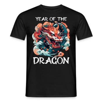Year of the Dragon Chinese New Year - Men's T-Shirt - black - Front - AI Model Male 178 light (178cm)